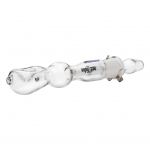 Glass Pipe Rochit w. Filter Adapter Clear  SG19 18,5cm (Black Leaf)